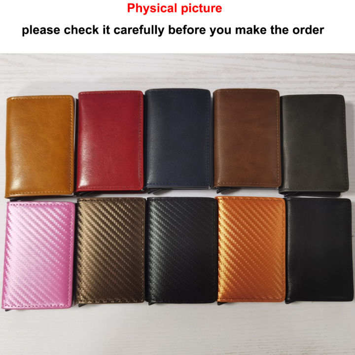 Carbon%20Fiber%20Credit%20Card%20Holder%20Wallets%20Men%20Brand%20Rfid%20Black%20Magic%20Trifold%20Leather%20Slim%20Mini%20Wallet%20Small%20Money%20Bag%20Male%20Purses%20-%20Image%202