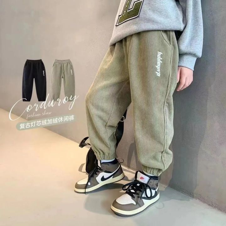 2023%20Autumn%20and%20Winter%20Boys'%20New%20Fashion%20Solid%20Color%20Thickened%20Loose%20Versatile%20Sports%20Pants%20Casual%20Comfort%20Versatile%20Pants%20-%20Image%203