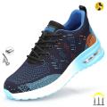 Breathable Men Work Safety Shoes Steel Toe Cap Air Cushion Working Boots Construction Indestructible Work Sneakers Men Shoes. 