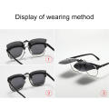 Photochromic Clip-On Sunglasses Lightweight Clip-on Frameless Flip-Up Glasses Polarized UV Protection Polarized Clip-ons for Outdoor Activities Driving Sunglasses Universal Fit Eye Protection Fashion. 