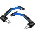 Motorcycle Universal Handlebar Break and Clutch Liver Protector Guard- Blue. 