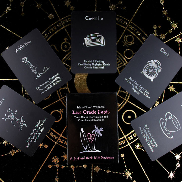 【Broad Sunlight shop】Island Time Wellness Love Oracle Cards Tarot Clarification and Complement Readings 54 Card Deck with Keywords Toy Games