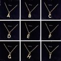 Kpop Shining A-Z Letter Pendant Charm Necklace 26 Initial Alphabet Name Golden Clavicle Chain Party Valentine's Day Jewelry Gift. 