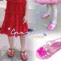 Summer Internet Hot New Girls' Sandals Closed Toe Jelly Roman Children Toddler Polka Dot Bow Princess Beach Shoes.
