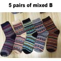 10PCS=5Pairs Autumn Winter New Men Thicken Warm Harajuku Retro Fashion Casual Wool High Quality Cotton Socks Wholesale Snow Sock. 