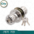 High Security Round Lock Silver Color Kamranga Model Universal Wooden Door Lock.