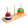 NYT Wooden Puzzle Stacking Tower Of Hanoi Kid Mathematical Educational Toys. 
