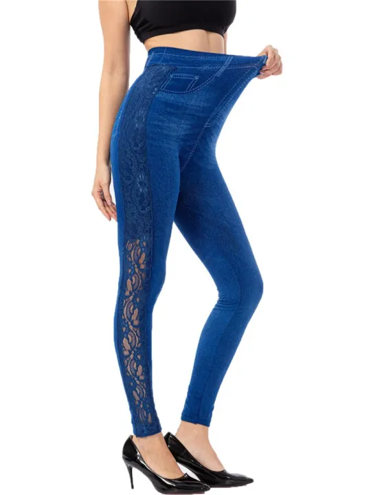 VISNXGI%20High%20Waist%20Leggings%20Women%20Gym%20Pants%20Hollow%20Out%20Workout%20Push%20Up%20Elastic%20Faux%20Denim%20Jeggings%20Fitness%20Side%20Lace%20Patchwork%20-%20Image%203