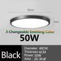 LED Ceiling Light 220V Led Ceiling Lamp 50W Round Lights Black White For Bedroom Home Living Room Indoor Decor Lamps.