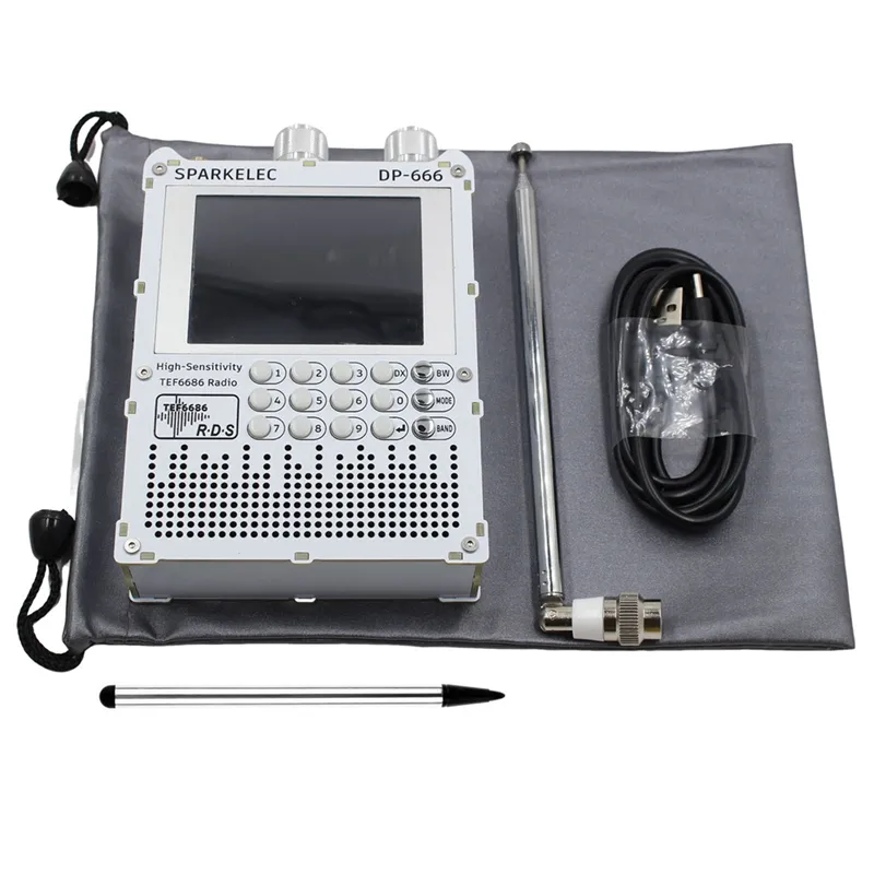 HEBEOT Radio Portable TEF6686 Haute Sensibilité FM AM Ondes Courtes RDS - Blanc