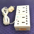 Handmade 16pin 6 Port Multiplug Universal Socket and 10 Feet Cable 100% Copper cable (Heavy Duty + Long lusting) - Multi Plug. 