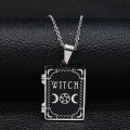 【Daily Necessities For Anyone Store】2020 Fashion Moon Sun Pentagram for Women/Men Witchcraft Book Necklace Jewelry joyas N19862. 