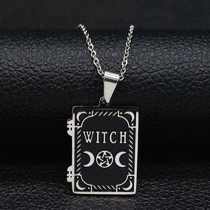 【Daily Necessities For Anyone Store】2020 Fashion Moon Sun Pentagram for Women/Men Witchcraft Book Necklace Jewelry joyas N19862