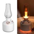 280mL Kerosene Lamp Shaped Humidifier Diffuser With 7-color Light USB Cool Mist Humidifier Desktop Air Humidifier Stepless Dimming 2 Spray Modes. 