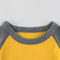 GC Boys Long Sleeve Shirts Cotton Crew Neck Basic Color Blocking Long Sleeve Tees Soft Kids' T-Shirts Top.