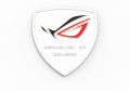 Asus ROG gamer metal logo belief sticker for phone computer case black/white.