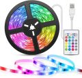 Smd 2835 Dc 12V Led Strip Light With Remote- 5 Meter Rgb Colour Fairy Lights For Ceiling Decoration - Rgb Led Strip Light. 
