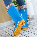 High Non-Slip Fleece-Lined Cotton-Padded Rain Boots Waterproof Rain Boots Barrel Rubber Shoes Shoe Cover Rubber Boots Women's Kitchen Warm Winter.
