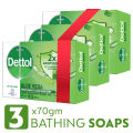 Dettol Soap Aloe Vera Pack of 3 (70gm X 3), Soap with Aloe Vera Extract Bathing Bar.