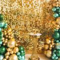 1*2M 3D Rose Gold Shimmer Wall Stickers Pneumatic Sequins Art Panel Mirror Wall Cloth Wedding Birthday Party Backdrop Decor. 