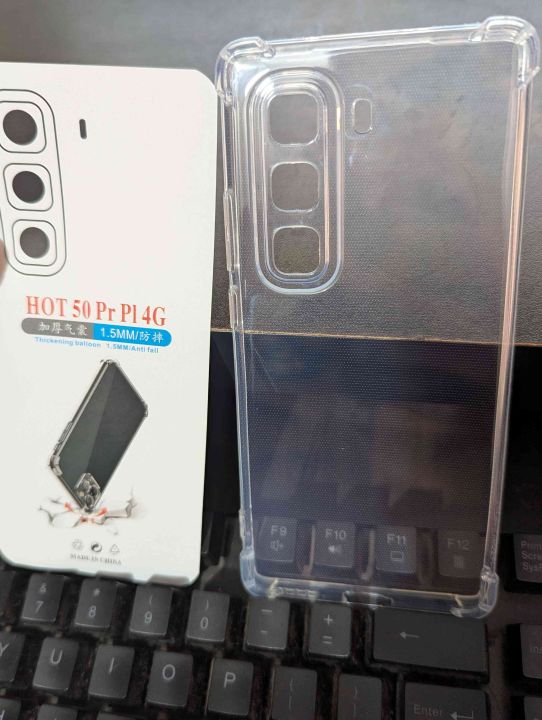 Infinix Hot 50 Pro Plus 4G Premium Silicone Case Crystal Clear Soft TPU Ultra-Thin Transparent Flexible Protective Mobile Phone Back Cover