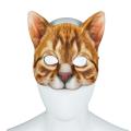 Lifelike Cat Half Face Cover Masquerade Cosplay Mask Halloween Party Head Cover Halloween Cosplay Party Carnival Prop.