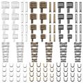 120 Pieces Metal Zipper Head Slider,4 Sizes Zipper Bottom Sliders Retainer Insertion Pin,Zipper Stopper Repair Tool Kit.