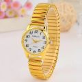 Fashion Luxury Gold Silver Elastic Strap Quartz Watches Couple Clock Watches Watches For Women Wrist Business Men Casual Wa S5O5.