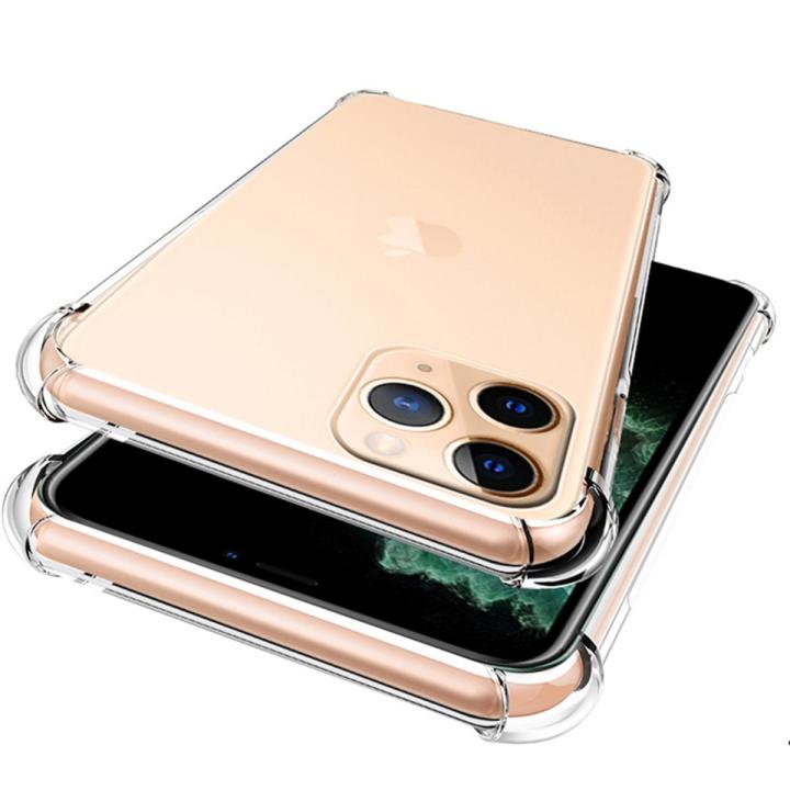 For iPhone 11 Pro Max Transparent Soft Gel TPU Reinforced Corners Cushion Bumper Shockproof Drop Protection Case Cover
