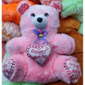 1 Feet Woolen Teddy Bear Soft Doll-Happy Birthday To You - Toy.