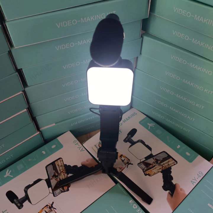 Ay-49%20Smartphone%20Vlogging%20Kit%20Wireless%20Control%20Photography%20Fill%20Light%20With%20Tripod%20Stand%20Microphone%20For%20Tiktok%20Youtube%20Conference%20-%20Ring%20Light%20-%20Image%206