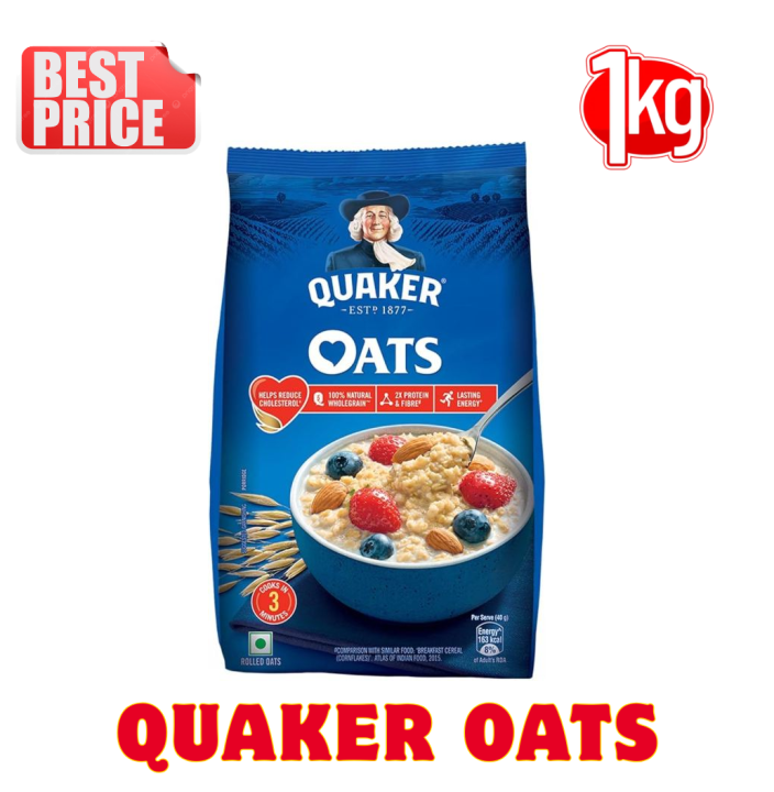 Quaker Oats 1 Kg Breakfast Cereal Healthy Grain Porridge Instant Cooking Nutritious Food Diet