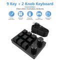 Bluetooth Type-C Custom 9 Keys 2 Knob Keyboard Volume Knob Programming Macro Gaming Photoshop Keypad Mechanical Keyboard. 