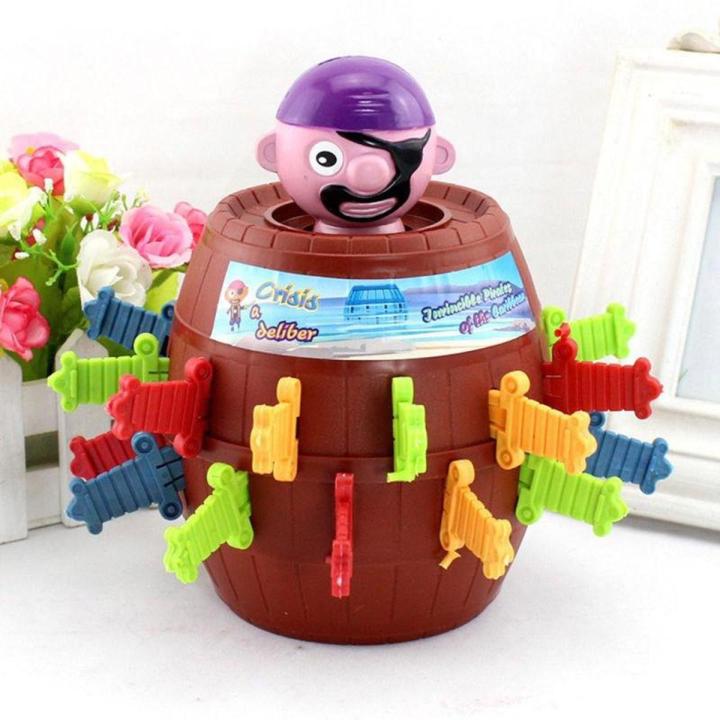 Christmas Gift Kids Children Funny Lucky Stab Pop Up Toy Gadget Pirate Barrel Game Toy (Size: One Size)