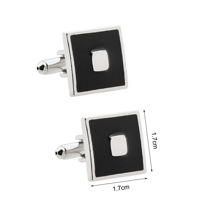 %EF%BC%88New%EF%BC%89Men%20Cufflink%20Exquiite%20quare%20Black%20Enamel%20Paint%20Cufflink%20Modern%20-%20Image%203