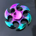 New Rainbow Metal Hand Spinner Focus Toy Ninja Fidget Spinner R188 Electroplate Hybrid Bearing Toys for Children Wholesale. 