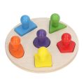 Geometric Shape Board, Wood Shape Sorting Puzzle Skill Development Multi Shape Interactive for Toddlers for Preschool. 