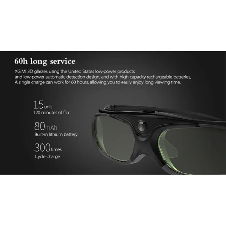 4%20PCS%20Active%20Shutter%203D%20Glasses%20for%20DLP%20Link%20Compatible%2096-144HZ%20with%20Optama%20/Acer/BenQ%20/ViewSonic/XGIMI%20DLP%20Link%20Projectors%20-%20Image%202