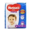 Huggies Dry Large Pant Diaper 9-14Kg - 50 Pcs (Malaysia). 