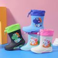 Children Rain Boots Baby Cute Cartoon Water Shoes Girls Boys Waterproof Non-Slip Water Boots Kids PVC Soft Rubber Shoes 레인부츠. 