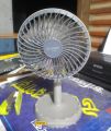 Joy Super JY-2218 Professional Rechargeable Portable Mini Table Fan Strong Wind Left to Right Oscillating Angle 45 Degrees - AC/DC. 