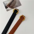 Punk Vintage Big Buckle Belts For Women New Design Black Waistbands Dress Lady Fashion Brown Wide PU Leather Waist Strap Coat. 