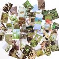 50Pcs/pack Landscape Nature Stickers Journal Scrapbooking Sticker Notepad Creative Manual Office Diary Decal Space Moon Phase Sunset Mini Sticker Book.