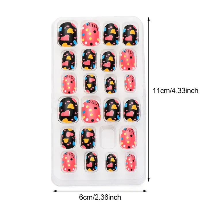 %E3%80%90The%20road%20to%20happiness%20Store%E3%80%9124PCS/Lot%20Candy%20False%20Nail%20Tips%20Press%20On%20Cartoon%20Full%20Cover%20Kid%20Glue%20Self%20Fake%20Nails%20Art%20for%20Girls%20-%20Image%206