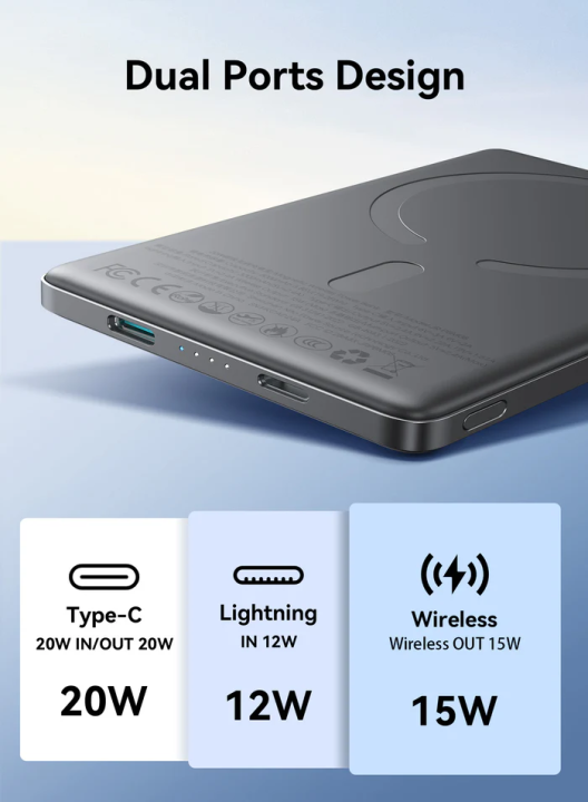 Joyroom%20PBM08%20Pro%20Ultra-Slim%2010000mAh%20Magnetic%20Wireless%20Power%20Bank%20with%2020W%20Charging%20Dual%20Port%20with%20Type-C%20&%20Lightning%20Plug%20-%20Compact%20and%20Durable%20-%20Image%205