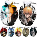 New Fashion Japanese Anime Bleach 3d Printing Hoodie Kurosaki Ichigo Casual Long-sleeved Unisex Cosplay Hoodies Cheap Tops Hoody. 