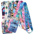 Lilo Stitch Cute Couples Lanyard For Keys Chain Credit Card Cover Pass Mobile Phone Charm Straps ID Badge Holder Key Accessories. 