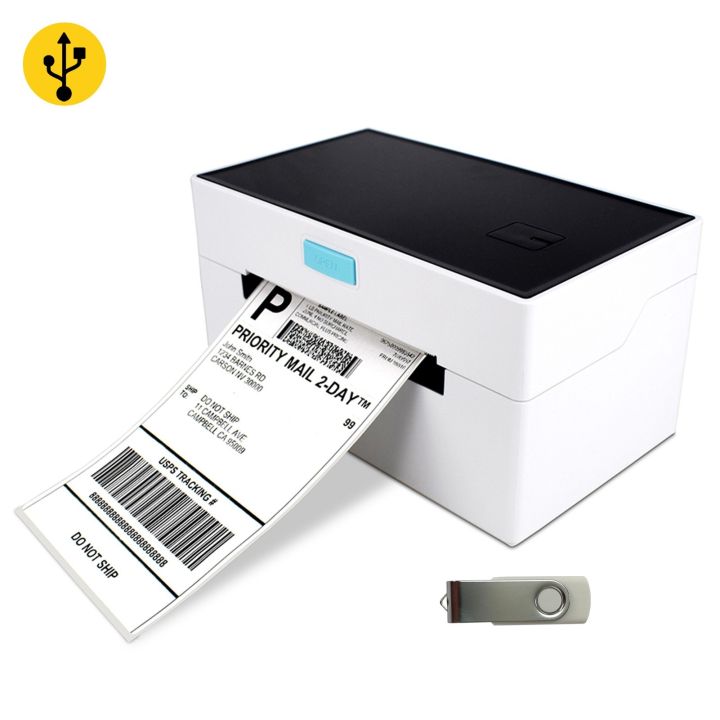 Desktop%20Thermal%20Label%20Printer%20for%204x6%20Shipping%20Package%20Label%20Maker%20160mm/s%20High%20Speed%20USB%20Connection%20Thermal%20Sticker%20Printer%20Max.110mm%20Paper%20Width%20Compatible%20with%20Amazon%20UPS%20Ebay%20Shopify%20FedEx%20Labeling%20Barcode%20Express%20Label%20Printing%20Postage%20Mailing%20Labeli%20-%20Image%202