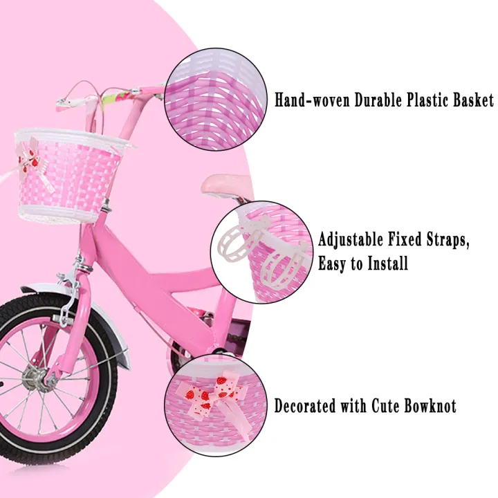 BolehDeals%20Bicycle%20Basket%20Pink%20Children%20Bike%20Basket%20Handlebar%20Basket%20Scooter%20Decoration%20-%20Image%208