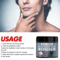 Men Beard Hair Removal Cream Depilatory Cream No Razor Beard Hair Supplies - Black. 